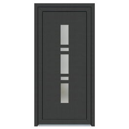 Usa PVC pentru intrare, antracit, 98 x 200 cm, 5 camere, stanga