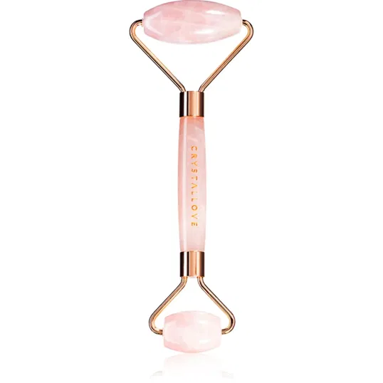 Crystallove Rose Quartz Roller rolă pentru masaj faciale 1 buc