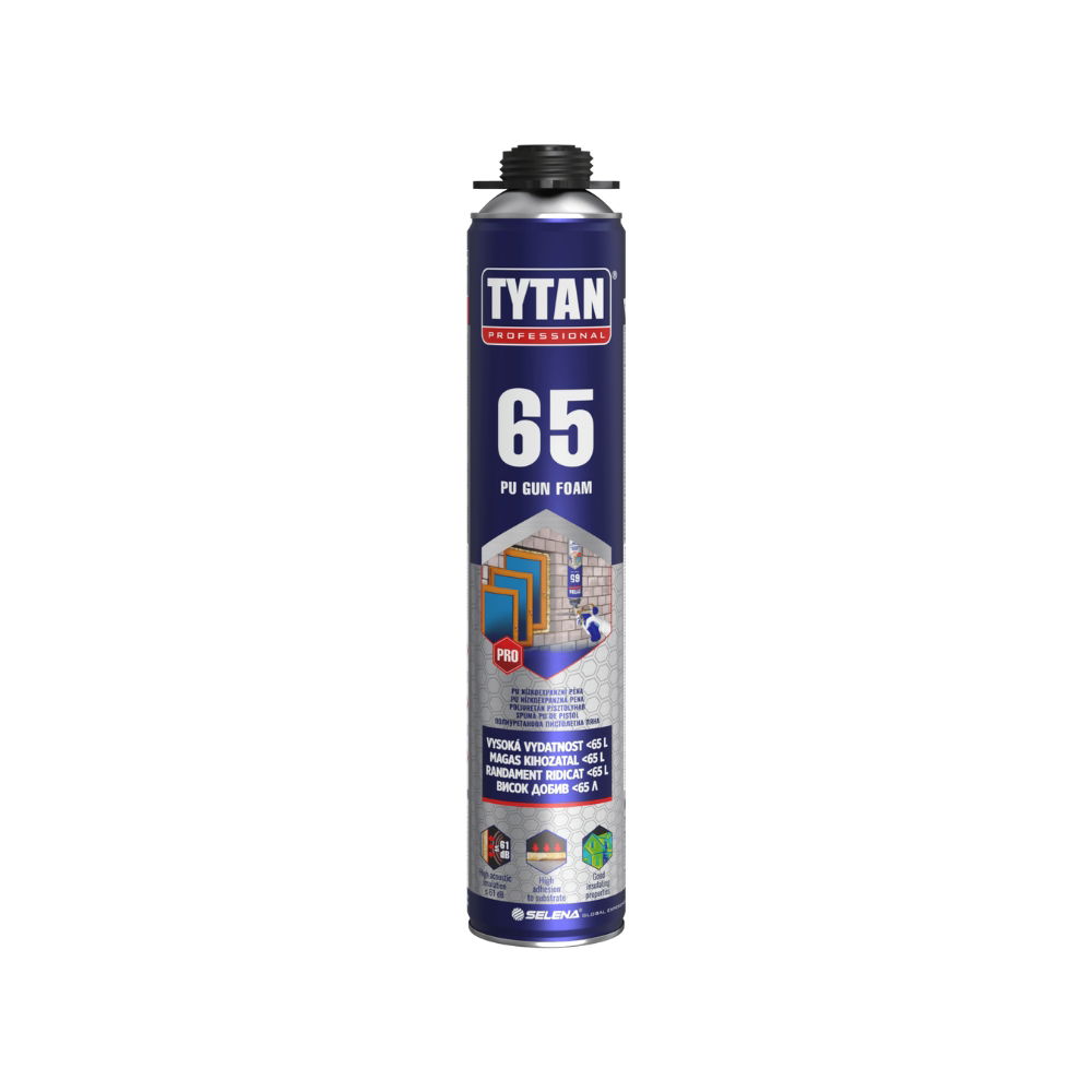 Spuma poliuretanica pentru montaj iarna, aplicare pistol, Tytan 65, 840 ml