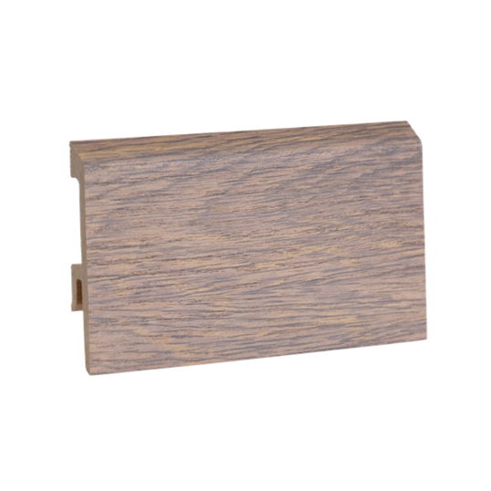 Plinta pardoseala Duflex Mocha wood 914, polimer flexibil, rezistenta la apa, decor lemn, 2000 x 80 x 18 mm
