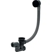 Coloana cu preaplin pentru cada Wirquin, cu buton si dop ABS, negru mat, ø40, 70 cm