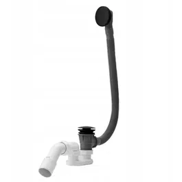 Coloana de cada Wirquin, cu buton ABS si dop Quick-Clack, alb/negru mat, ø40, 70 cm